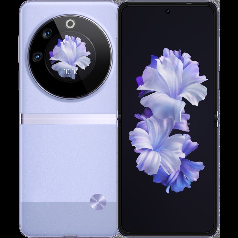 Tecno Phantom V Flip in Mystic Dawn color, a budget-friendly flip-style foldable phone